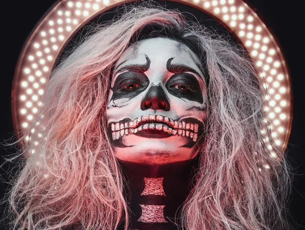 Žena Halloween s creative — Stock fotografie