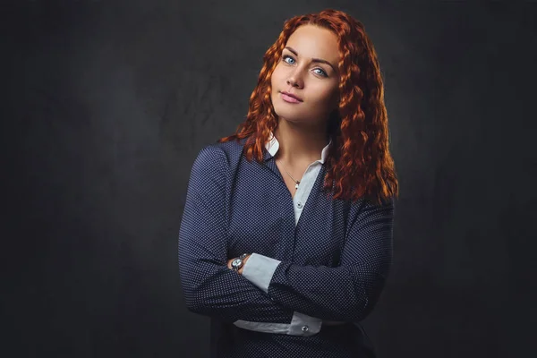 Woman dressed in an elegant suit — Stock Photo, Image