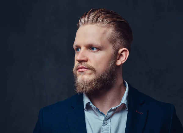 Portrait of stylish blond bearded male — Stock Photo, Image