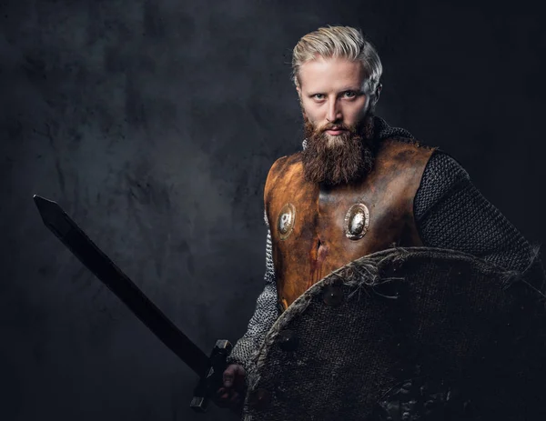 Retrato artístico de viking escandinavo — Fotografia de Stock