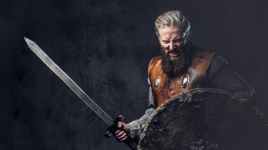 Sanatsal İskandinavyalı Viking portresi