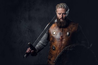 Sanatsal İskandinavyalı Viking portresi