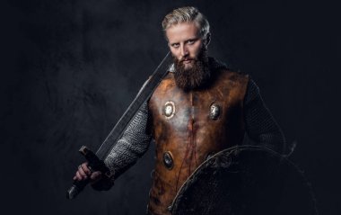Sanatsal İskandinavyalı Viking portresi