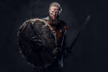 Viking Nordic zırh giyinmiş