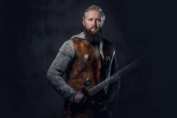 Studio portret męski Viking — Zdjęcie stockowe