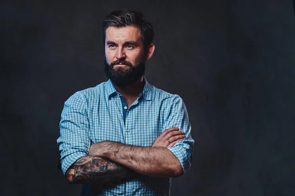 Çekici bir sakallı erkek portresi — Stok fotoğraf