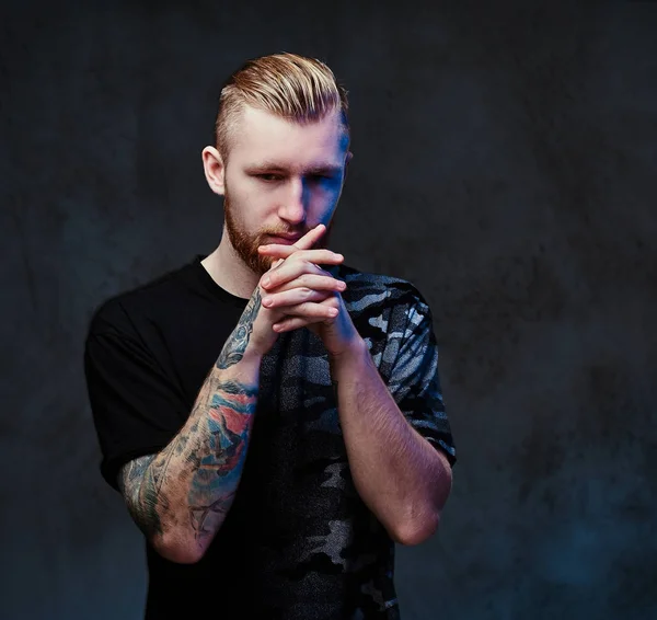 Redhead bearded young man — Stock Photo, Image