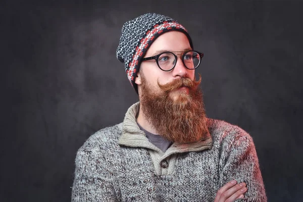 Портрет бородатого рудого чоловіка — стокове фото