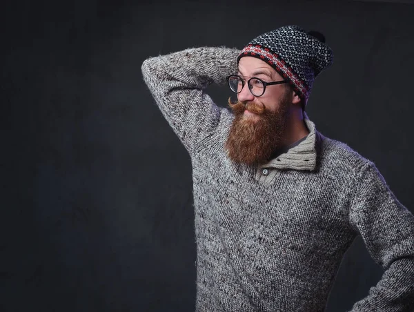 Портрет бородатого рыжего мужчины — стоковое фото