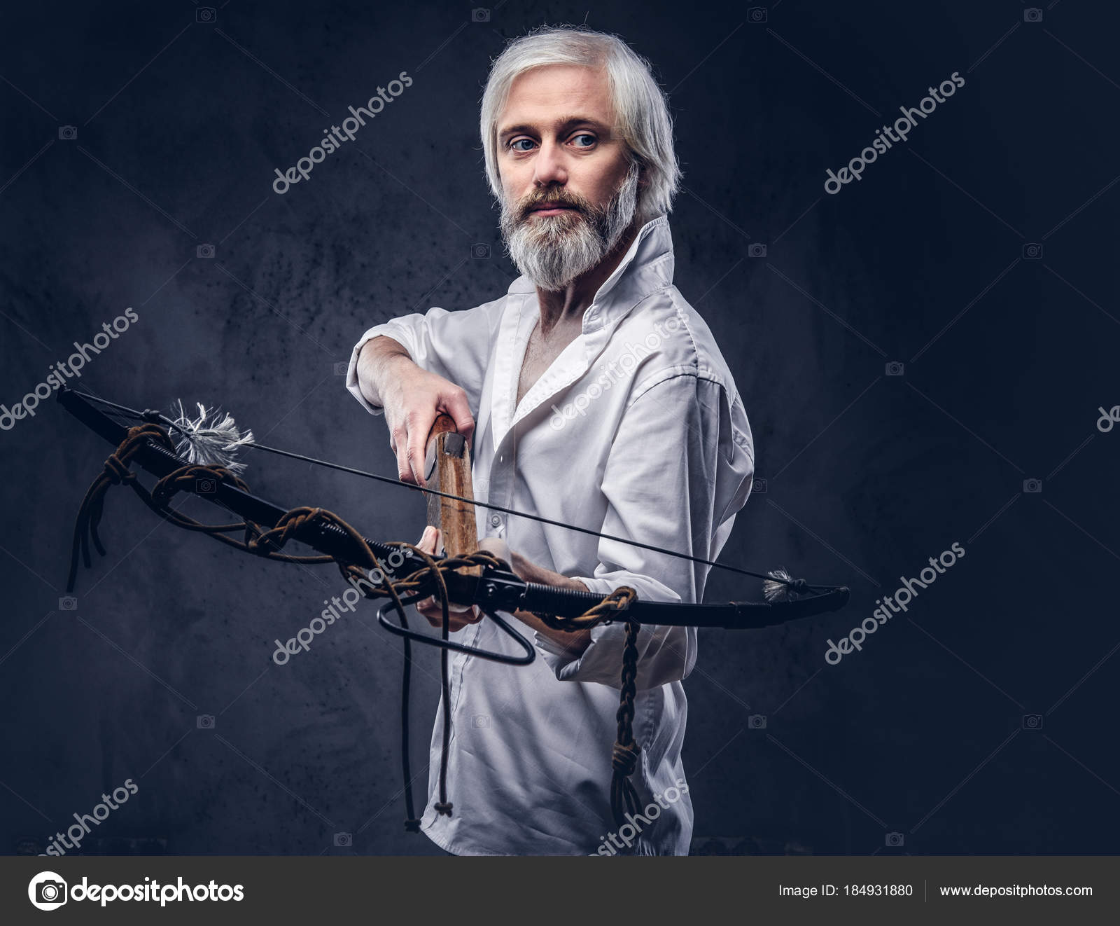 Holding Crossbow