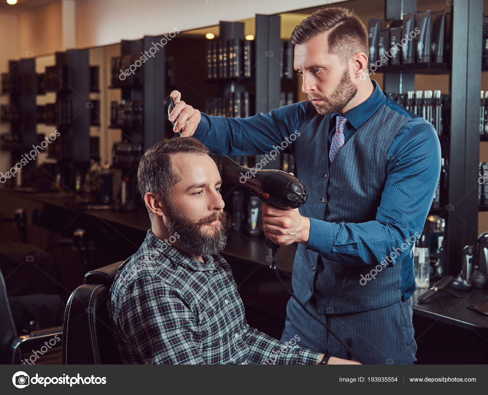 Secador de cabelo barbeiro, cabeleireiro, salão de beleza