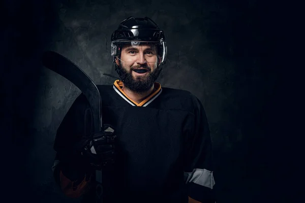Portrét profesionální hokejový brankář — Stock fotografie