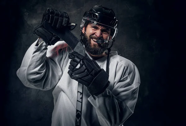 Retrato del poderoso jugador de hockey —  Fotos de Stock