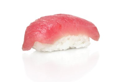 Maguro nigiri bir beyaz