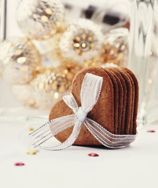 Рождественское печенье - десерт на рождественскую вечеринку — стоковое фото