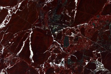 Doğal desenli mermer, kırmızı kahverengi, cilalanmış dilim mineral. Süper yüksek çözünürlüklü 