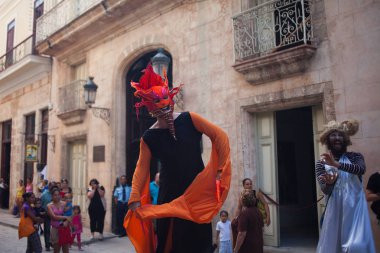 Havana, Küba - 3 Kasım 2012: Street karnaval Havana, Küba'nın başkenti
