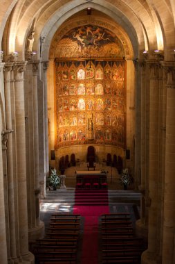 Üstten Görünüm iç Katolik Kilisesi İspanya, Salamanca'da ana Katedrali