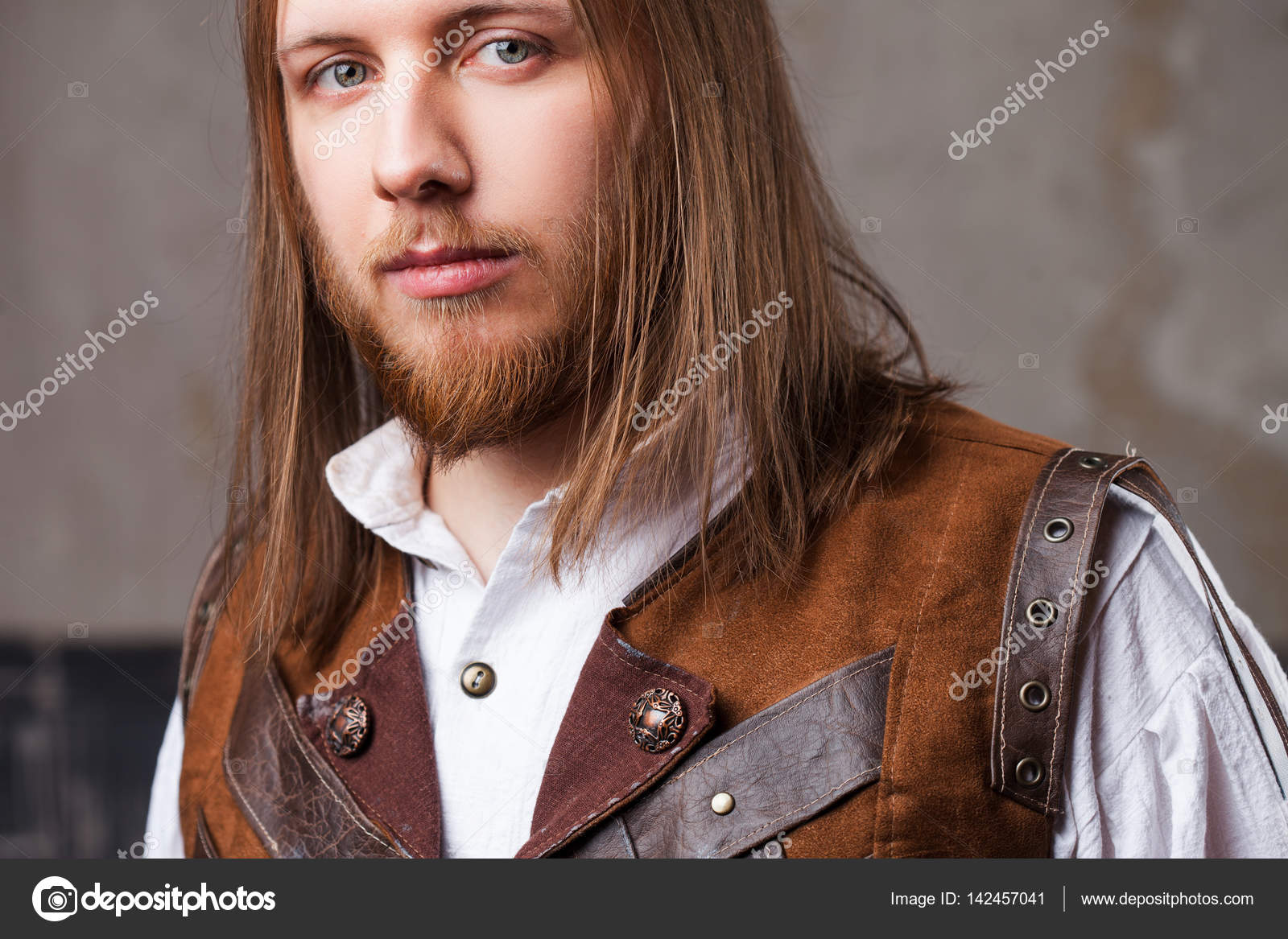 Gut Aussehend Mannlichen Steam Punk Retro Mann Portrat Uber