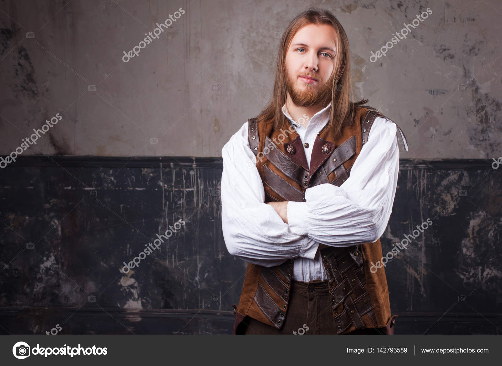 Gut Aussehend Mannlichen Steam Punk Retro Mann Portrat Uber