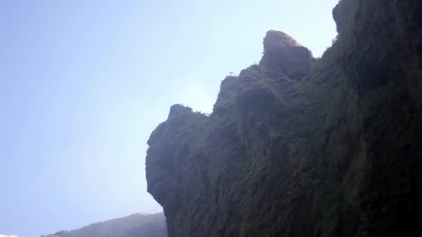 Ισλανδία, δείτε Skogafoss καταρράκτη, τηγάνι — Αρχείο Βίντεο