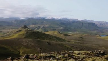 Panorama dağ manzarası, İzlanda.