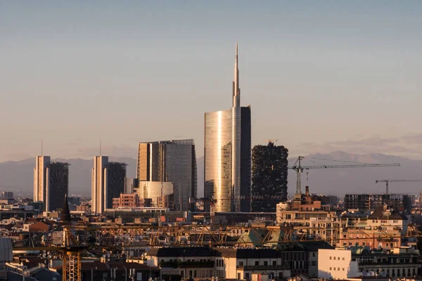 Skyline con nuovi grattacieli, Milano Italia — Foto Stock