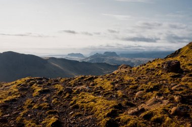 İzlanda, güzel dağ manzarası
