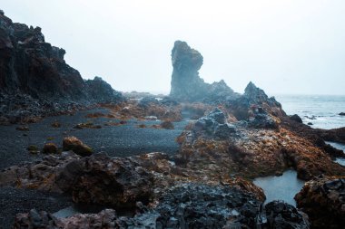 Djupalonssandur plaj Snaefellsnes İzlanda. İzlanda, güzel Kuzey manzara