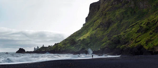 아이슬란드, 검은 해변 아름 다운 풍경 — 스톡 사진
