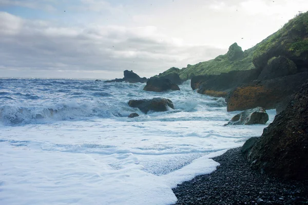 Islandia, playas negras. Hermoso paisaje —  Fotos de Stock