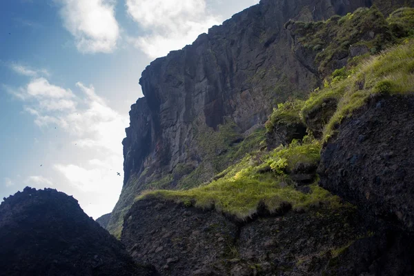 Island, hohe Bergklippe.. schöne Landschaft — Stockfoto