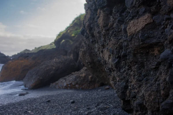 Island, schwarze Strände. schöne Landschaft — Stockfoto