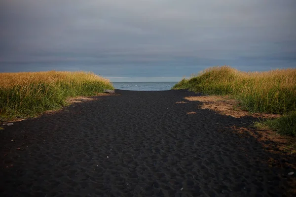 Ісландія, чорний пляжів. Красивий ландшафт — стокове фото