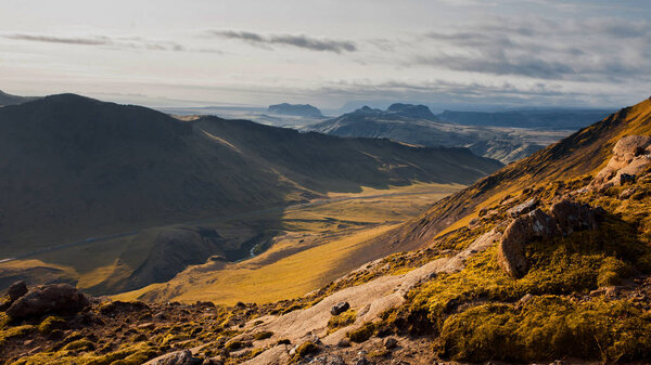 Iceland, beautiful mountain landscape