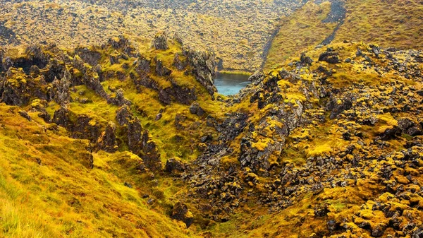 Vastos campos de lava na Islândia . — Fotografia de Stock