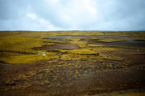 Stora lavafält på Island. — Stockfoto