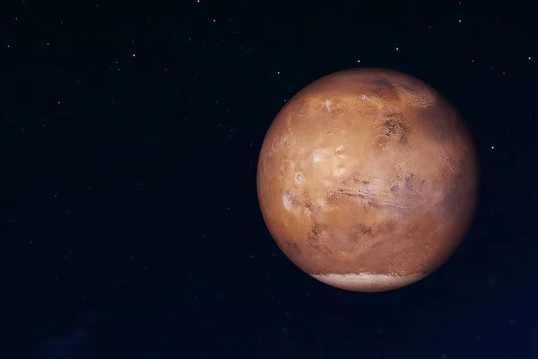 Pianeta Marte del sistema solare. Elementi di questa immagine forniti dalla NASA . — Foto Stock