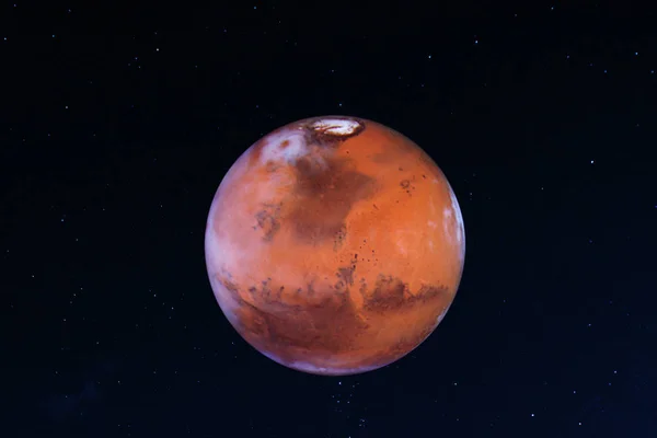 Pianeta Marte del sistema solare. Elementi di questa immagine forniti dalla NASA . — Foto Stock