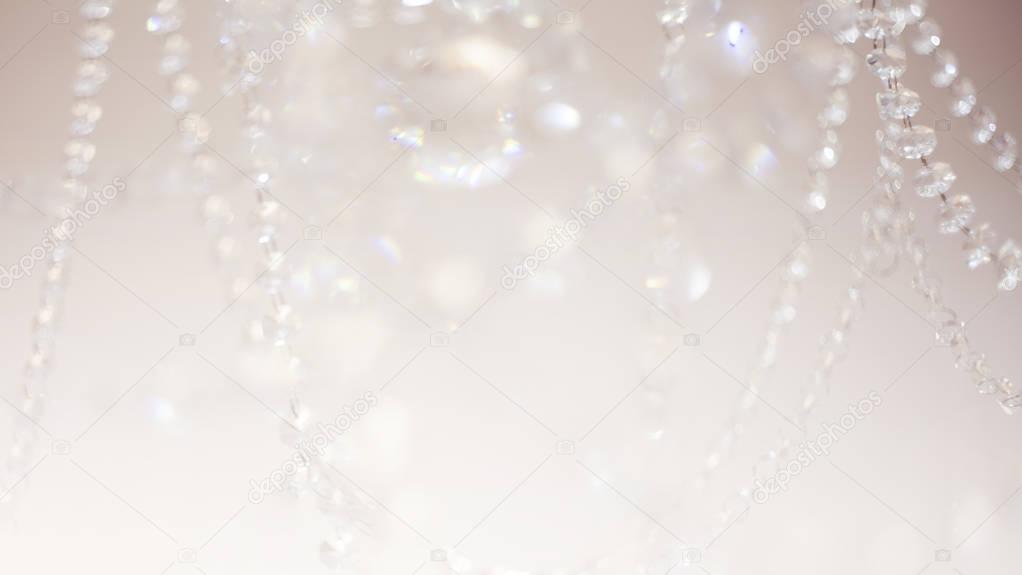 Abstract background of crystals and lights.