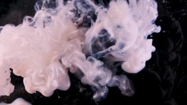 Siyah ve beyaz. Hareket ve karıştırma, hareket ve karşılıklı nüfuz ile soyut görüntüler.