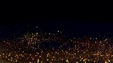 gold glitter magic background. Defocused light and free focused place for your design.