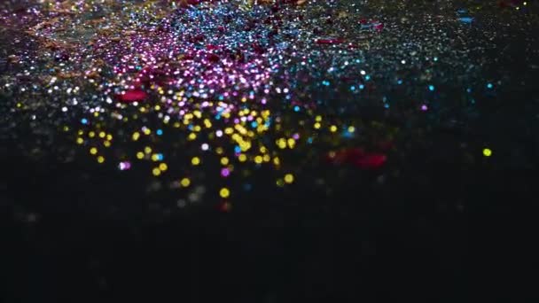 Glitter magiska bakgrund. Oskärpa ljuset — Stockvideo