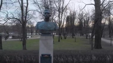 Saint Petersburg, Rusya - 25 Ocak 2020: St. Petersburg Moskova bölgesindeki Zafer Parkı,