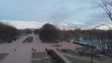 Saint Petersburg, Rusya - 25 Ocak 2020: St. Petersburg Moskova bölgesindeki Zafer Parkı,