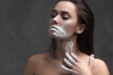 Dumbness and inability to speak about problems and thoughts, concept.