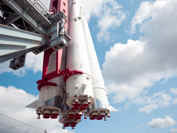 Dettaglio del motore a razzo spaziale. Parte del razzo, primo piano . — Foto Stock