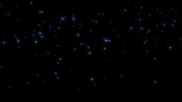 Nacht sterrenhemel, ruimte met stralende sterren, — Stockvideo