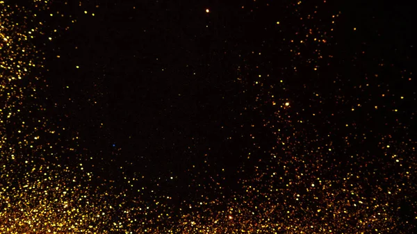 Fundo de férias abstrato, ouro Stardust em preto . — Fotografia de Stock