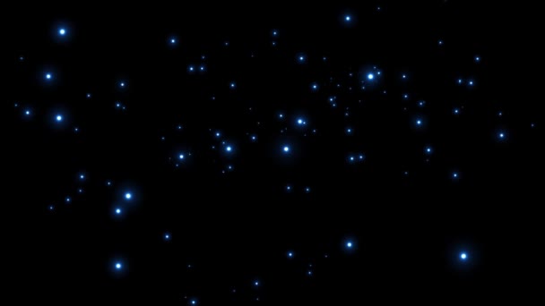 Noite céu estrelado, espaço com estrelas brilhantes , — Vídeo de Stock